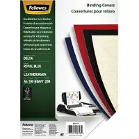 Fellowes Dekbladen leatherlook FSC A4 - blauw