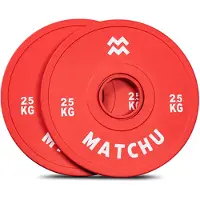 Matchu Sports Fractional plate 2.5 kg - 2 stuks - Rood - Rubber