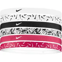 Nike Printed Hoofdbanden 6-Pack Wit Roze Zwart