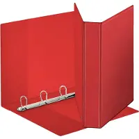 Esselte Presentatieringband panorama A4 4-rings D-mechaniek 30mm PP rood - 3 stuks