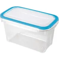 Hega hogar 5x Voorraad/vershoudbakjes 1,2 liter transparant plastic/kunststof -