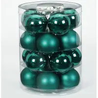 Inge-glas Inge Goods Kerstballen set - 20x stuks - donkergroen - glas - 6 cm - glans en mat- kerstversiering