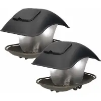 Pro Garden 2x Vierkante voedersilo voor vogels in de tuin 25 cm van kunststof - Vogel voedersilo