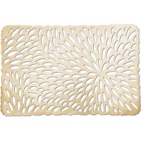 Zeller 4x Rechthoekige placemats glanzend goud 29 x 44 cm - Tafeldecoratie - Borden onderleggers van kunststof