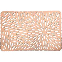 Zeller tafel Placemats - 2x - glanzend koper - rechthoekig - 29 x 44 cm - onderleggers