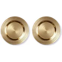 Inge-glas 12x Diner/kerstdiner borden/onderborden goud 33 cm rond - Onderbord / kaarsenbord / onderzet bord