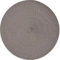 Zeller Diner placemats rond - 10x - mokka bruin - geweven - Dia 38 cm - Tafel - Borden onderleggers van kunststof