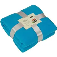 James & nicholson Fleece bankdeken/plaid - 10x - turquoise blauw - 130 x 170 cm - 240 grams - pluisvrij - wasbaar
