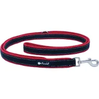 Petlando Trainingslijn Outdoor Rood & Zwart - Hondenriem - 230x3 cm - maat L