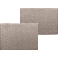 Wicotex 2x stuks tafel placemat jaspe - taupe kleur - 30 x 43 cm - stevige onderlegger - anti-slip - pu coating toplaag