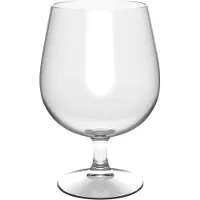 SANTEX Bierglas - 8x - sier bierglas op voet - transparant - 520 ml - onbreekbaar kunststof