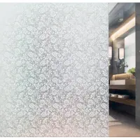 Wicotex 3x rollen raamfolie - barok - semi-transparant - vinyl - 45 cm x 2 m - glasfolie