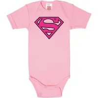 Logoshirt Baby Body DC - Superman Logo (Pink)