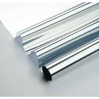 Wicotex Raamfolie zonwerend - 2x rollen - transparant/zilver - 60 cm x 2 meter - statisch - Zonwerende glasfolie - Anti inkijk/warmte folie