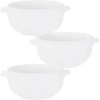 COSY&TRENDY Set van 4x stuks kleine ovenschaaltjes wit van porselein 10 cm rond - Klein kommetje/schaaltje