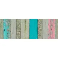 Patifix Decoratie plakfolie - 5x - houten planken look - groen/bruin/roze - 45 cm x 2 meter - zelfklevend
