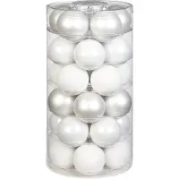 Christmas Goods Inge Christmas Kerstballen - 30x st - wit - D6 cm - glas - mat/glans - kerstversiering