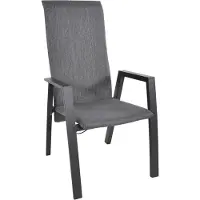 Lesli Living Outdoor Living Flare dining tuinstoel | textileen | verstelbaar | antraciet | 1 persoon