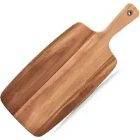 Zeller Rechthoekige Acacia houten keuken snijplank met handvat 52 cm - serveerplank