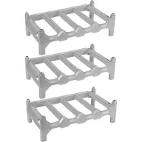 Hega hogar Wijnrek - 5x stuks - kunststof - 4 flessen - 41 x 24 x 13 cm - Wijnrekken