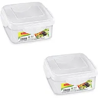 PlasticForte Vershoudbakje vriezer / magnetron - 4x stuks - 600 ml - kunststof