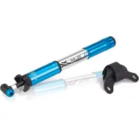 Xlc PU-M02 MTB Mini Fietspomp - Aluminium - Blauw/Zilver