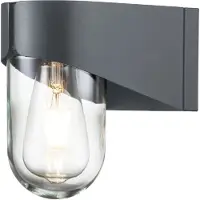 ELSTEAD Wandlamp buiten Porto, dimbaar, alu / grijs / zink, metaal, Modern, Wandlamp buiten