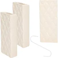 Gerimport Luchtbevochtigers/waterverdampers radiator - 4x stuks - wit - aardewerk - L8 x H20 cm