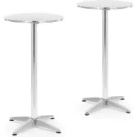 Royal Catering Bartafel - set van 2 - opvouwbaar & in hoogte verstelbaar - Ø 60 cm - Royal Catering