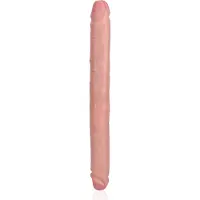 Realrock Extra Lange Dubbele Dildo 35.6 cm - Huidskleur