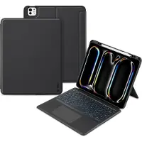 TechProtection Tech Protection Magnetic IPad Pro 13 Inch Toetsenbord Hoesje Zwart
