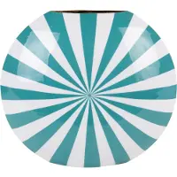 Present Time Vaas Candy Swirl - Blauw - 40x11x35cm - IJzer - Modern - Bloemenvaas - Woondecoratie - Decoratieve vaas voor woonkamer of slaapkamer