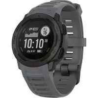 Strap-it Siliconen smartwatch bandje - geschikt voor Garmin Instinct 1 / Garmin Instinct 2 - grijs