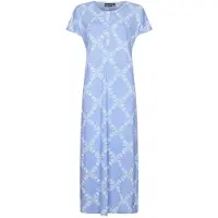 Pastunette slaapkleed dames - blauw met print - 15241-312-4/519 - maat 52