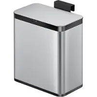 EKO - Puro S Food Waste Caddy 7 liter - stainless steel plastic - matRVS, zwart - Prullenbak