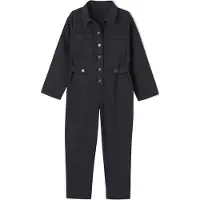 Vertbaudet Jumpsuit meisjes met "worker"-stijl antraciet
