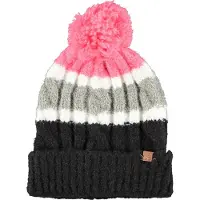 Sarlini Meisjes Muts Roze-Grijs met Pompon