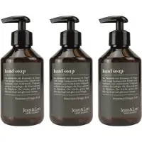 Jean & Len Handzeep | 3x 250 ml Vloeibare zeep | Rosemary & Ginger | VOORDEELVERPAKKING - 3 stuks Luxe Handzeep