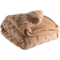 Tiseco - Plaid RAVA - super zacht stof - geruit patroon - 150x200 cm, Zand