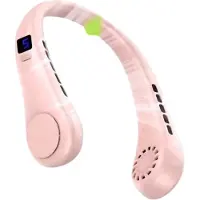Universeel Bovista Nekventilator - Draagbare Gezichtsventilator - Neck Fan - Met Koeling - Hals - Hoofd - Roze - Nek Koeling