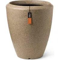 Capi Europe - Vaas elegant Arc Granite - 66x76 - Warm taupe - Bloempot Voor binnen en buiten - Beschikbaar in XL formaten - Breukbestendig - 100% Recyclebaar - Levenslang garantie - NWTS8022