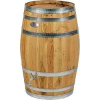 Barrelatelier Regenton nieuw "Clear" 100 l. incl. kraan en vulgat in de deksel / Houten Regenton / Licht Geölied
