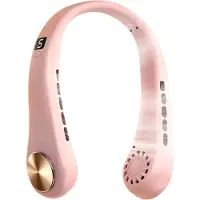 Universeel Bovista Nekventilator - Draagbare Gezichtsventilator - Neck Fan - Met Koeling - Hals - Hoofd - Roze - Nek
