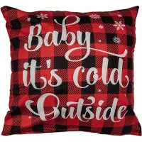 Clayre & Eef Kussenhoes 45x45 cm Rood Synthetisch Winter