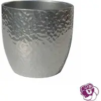 Boston Maceta Silver - Plantenpot - Bloempot - Keramiek - 20cm -