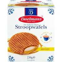 Daelmans Honing Stroopwafels in Cube – 64 Stroopwafels (8x8) – 1.800 g