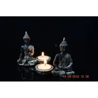 Nee Luxe Buddha Set met Waxinelichthouder – Rustgevend en Sfeervol Design