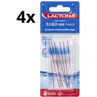 Lactona 4x EasyDent Type B 3,1-8,0mm Rood - 8 stuks - Voordeelverpakking