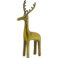 Home Society - Rendier - Hert - Saul - L - Goud - Metaal - 27 cm hoog