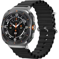 Bandz Ocean siliconen bandje 'Classic' - geschikt voor Samsung Galaxy Watch Ultra 2 (2026) / Ultra (2024/2025) - zwart